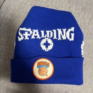 Blue Spalding Knicks Beanie